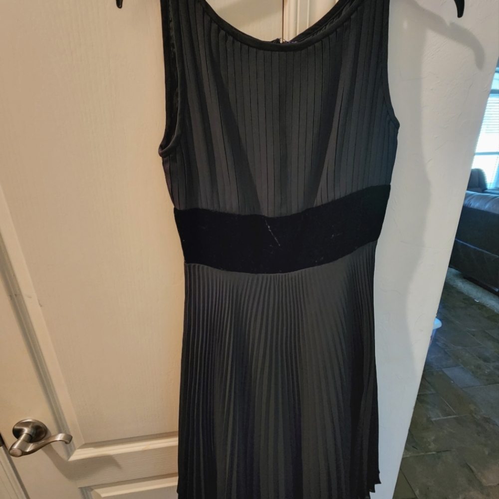Black pleated dress
